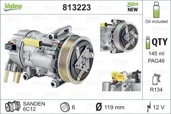 KLİMA KOMPRESÖRÜ VE PARÇALARI VALEO 813223
