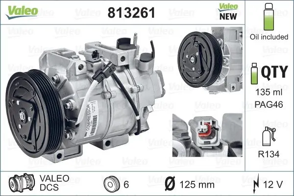 KLİMA KOMPRESÖRÜ VE PARÇALARI VALEO 813261