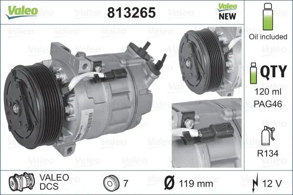 KLİMA KOMPRESÖRÜ VE PARÇALARI VALEO 813265