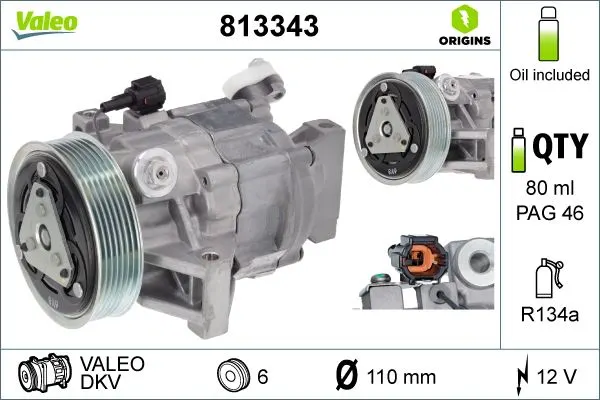 KLİMA KOMPRESÖRÜ VE PARÇALARI VALEO 813343