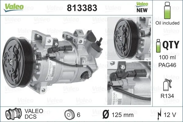 KLİMA KOMPRESÖRÜ VE PARÇALARI VALEO 813383