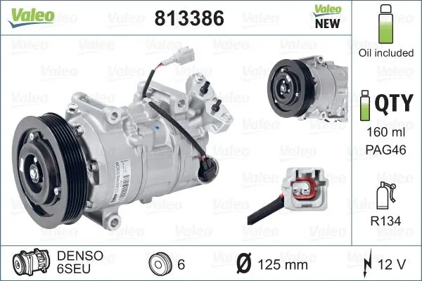 KLİMA KOMPRESÖRÜ VE PARÇALARI VALEO 813386
