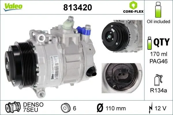 KLİMA KOMPRESÖRÜ VE PARÇALARI VALEO 813420