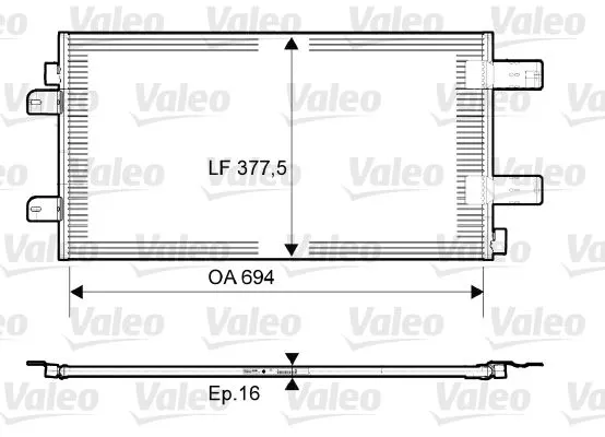 KLİMA RADYATÖRÜ VALEO 814003