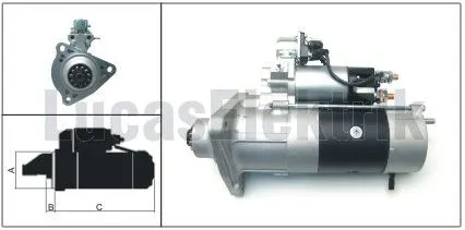 LUCAS - Ağır Vasıta MARŞ MOTORU LUCAS LES0332