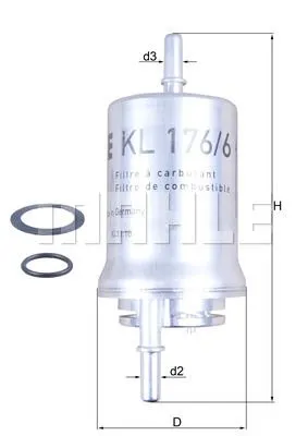 MAHLE FILTRE BENZİN FİLTRESİ MAHLE KL176/6D