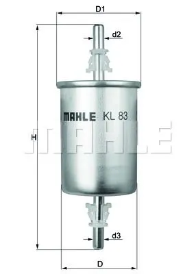 MAHLE FILTRE BENZİN FİLTRESİ MAHLE KL83