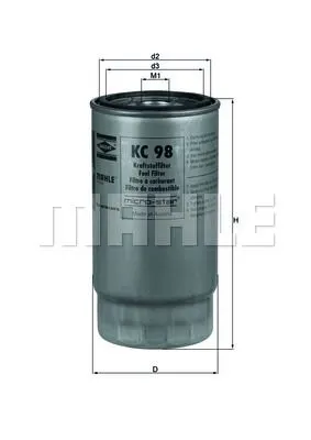MAHLE FILTRE MAZOT FİLTRESİ MAHLE KC98