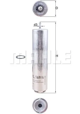 MAHLE FILTRE MAZOT FİLTRESİ MAHLE KL169/4D