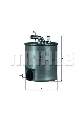 MAHLE FILTRE MAZOT FİLTRESİ MAHLE KL174