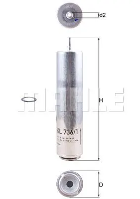 MAHLE FILTRE MAZOT FİLTRESİ MAHLE KL736/1D