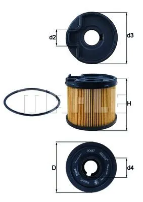 MAHLE FILTRE MAZOT FİLTRESİ MAHLE KX87D