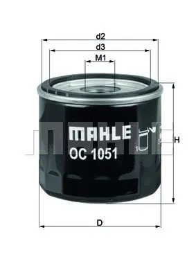 MAHLE FILTRE YAĞ FİLTRESİ MAHLE OC1051