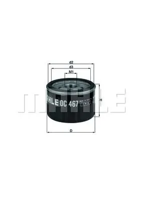 MAHLE FILTRE YAĞ FİLTRESİ MAHLE OC467