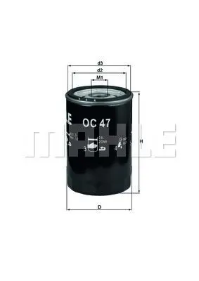 MAHLE FILTRE YAĞ FİLTRESİ MAHLE OC47OF