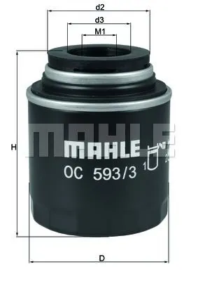 MAHLE FILTRE YAĞ FİLTRESİ MAHLE OC593/3