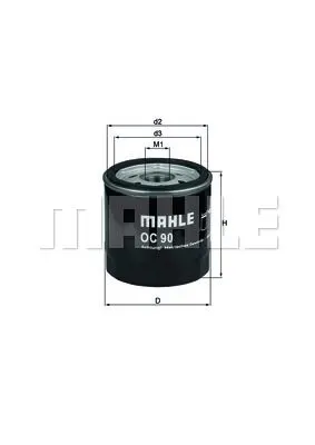 MAHLE FILTRE YAĞ FİLTRESİ MAHLE OC90