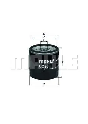 MAHLE FILTRE YAĞ FİLTRESİ MAHLE OC90OF