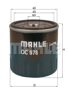 MAHLE FILTRE YAĞ FİLTRESİ MAHLE OC978