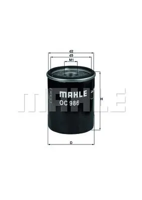 MAHLE FILTRE YAĞ FİLTRESİ MAHLE OC986