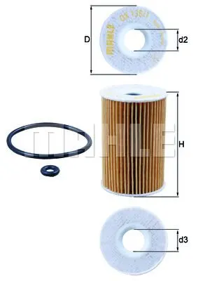 MAHLE FILTRE YAĞ FİLTRESİ MAHLE OX135/1D