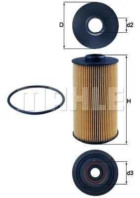 MAHLE FILTRE YAĞ FİLTRESİ MAHLE OX152/1D
