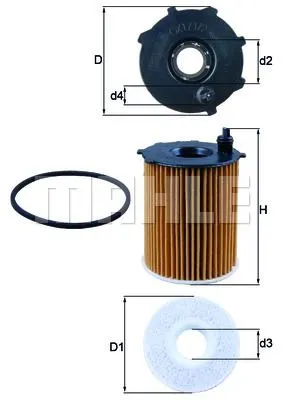 MAHLE FILTRE YAĞ FİLTRESİ MAHLE OX171/2D