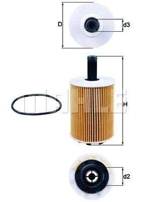 MAHLE FILTRE YAĞ FİLTRESİ MAHLE OX188D