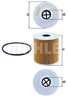 MAHLE FILTRE YAĞ FİLTRESİ MAHLE OX339/2D