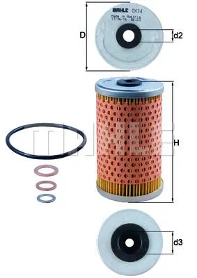 MAHLE FILTRE YAĞ FİLTRESİ MAHLE OX34D