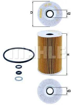 MAHLE FILTRE YAĞ FİLTRESİ MAHLE OX351D