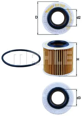 MAHLE FILTRE YAĞ FİLTRESİ MAHLE OX360D