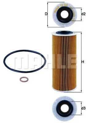 MAHLE FILTRE YAĞ FİLTRESİ MAHLE OX368D1