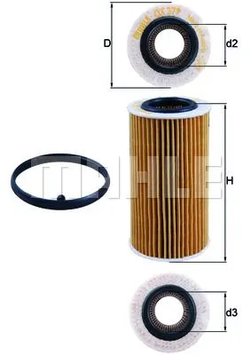 MAHLE FILTRE YAĞ FİLTRESİ MAHLE OX379D