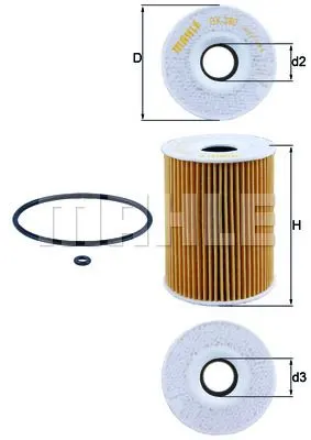 MAHLE FILTRE YAĞ FİLTRESİ MAHLE OX380D