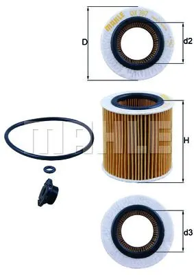 MAHLE FILTRE YAĞ FİLTRESİ MAHLE OX387D1