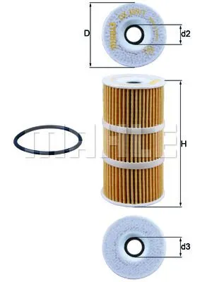 MAHLE FILTRE YAĞ FİLTRESİ MAHLE OX389/1D
