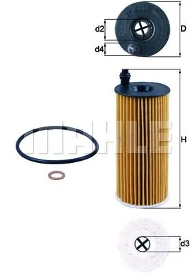 MAHLE FILTRE YAĞ FİLTRESİ MAHLE OX404D