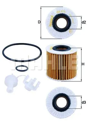 MAHLE FILTRE YAĞ FİLTRESİ MAHLE OX414D1