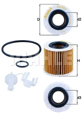 MAHLE FILTRE YAĞ FİLTRESİ MAHLE OX416D2