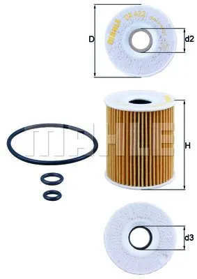 MAHLE FILTRE YAĞ FİLTRESİ MAHLE OX422D