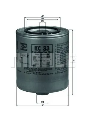 MAHLE FILTRE YAKIT FİLTRESİ MAHLE KC33