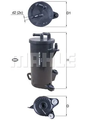 MAHLE FILTRE YAKIT FİLTRESİ MAHLE KL764D