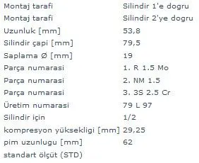 MAHLE MOTOR PİSTON + SEGMAN MAHLE 0220200