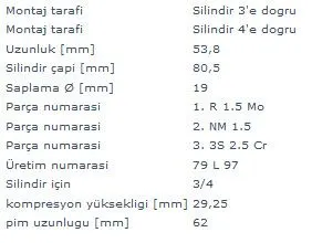 MAHLE MOTOR PİSTON + SEGMAN MAHLE 0220302