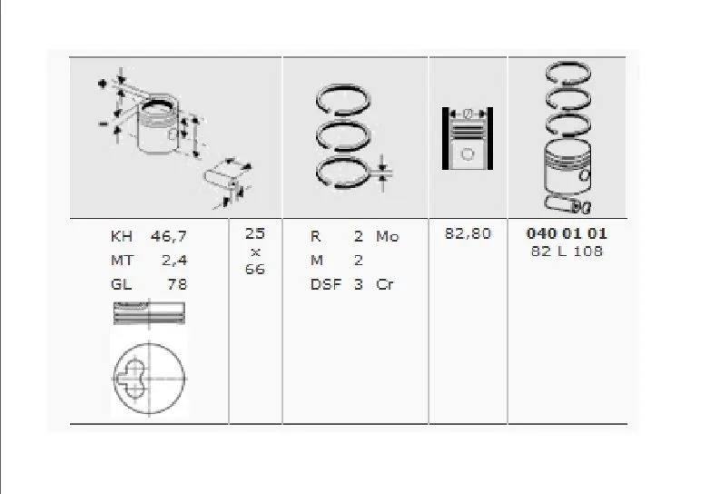 MAHLE MOTOR PİSTON + SEGMAN MAHLE 0400101