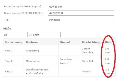 MAHLE MOTOR SEGMAN MAHLE 00988N0