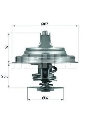 MAHLE TERMOSTAT TERMOSTAT MAHLE TX2587D
