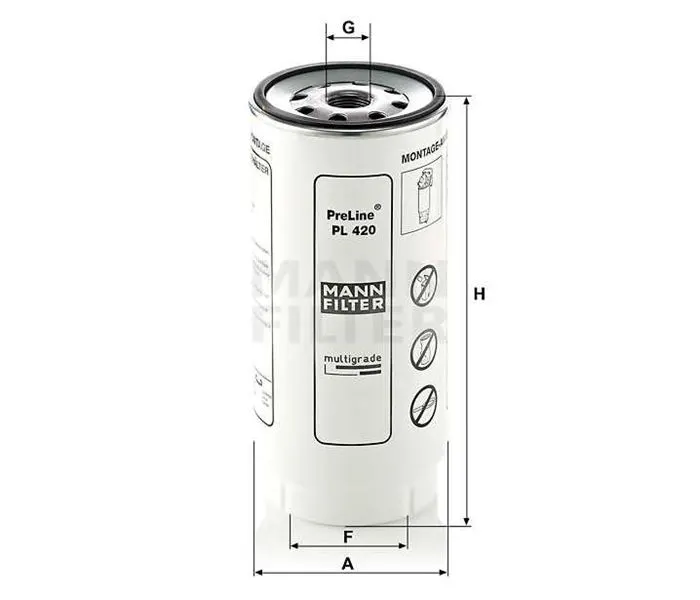 MANN - Ağır Vasıta YAKIT FİLTRESİ MANN PL420/1X