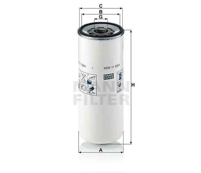 MANN - Ağır Vasıta YAKIT FİLTRESİ MANN WDK11102/4